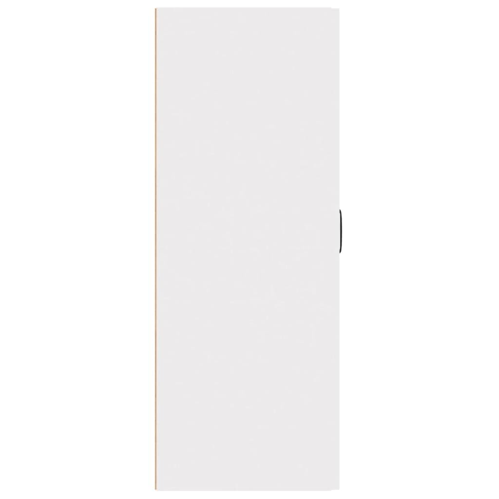 vidaXL Armario Colgante Almacenamiento Auxiliar Mueble Salón Pared Vitrina Flotante Decorativo para Casa de Madera Contrachapada Blanco