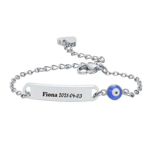 Custom Bracelets for Babies,Infant Bracelets for Newborn Baby Girls with Name, Children Bracelets for Little Girls 1st-6th Birthday Gifts for Girls Jewelry