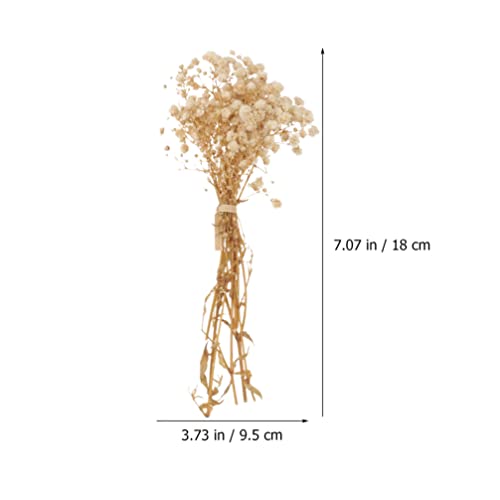 Ramo de flores secas gypsophila beige para boda decoración miniatura 2