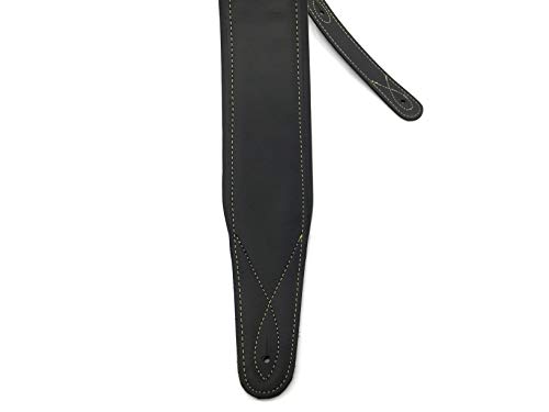 AVS, Correia Couro Confortável guitarra baixo preta Luxo 8cm CC