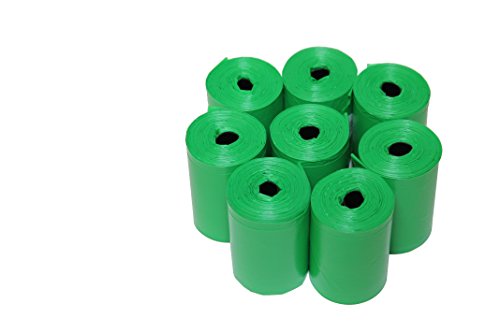 Image of Easy Open & Strong Leak-Proof Poop Bags Dog Waste Bags 13.25 x 9 inch Made in USA .Bags are easier to tie than standard 12 inch bags (Green)