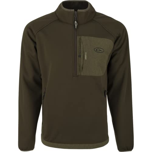 Drake Waterfowl Endurance 1/4 Zip Oullover Green Timber Large