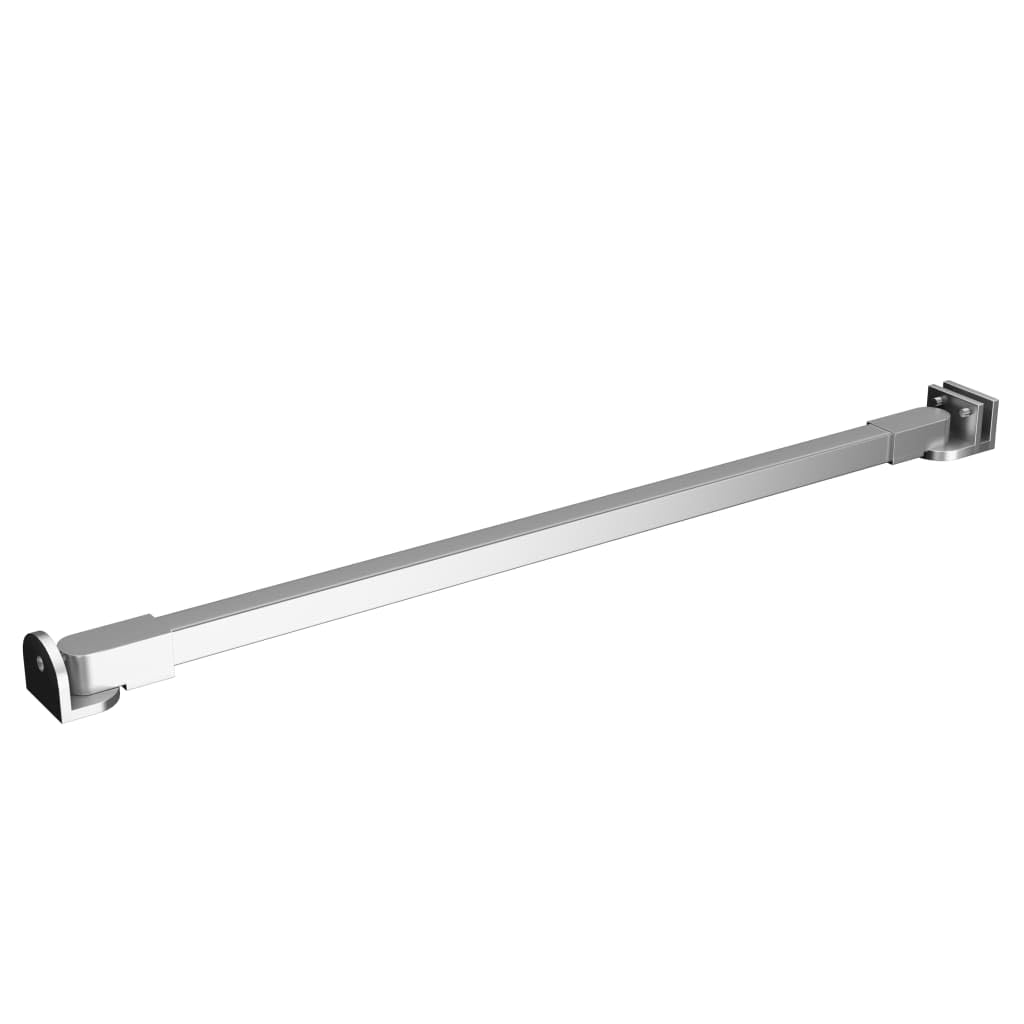 Barre de stabilisation douche inox 47.5 cm chromé fixe pour paroi en verre de 4 à 6 mm