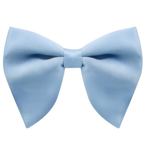 Image of Luckyvestir Oversized Bow Ties for Men, Pre Tied Clip on Men's Black Bowtie for Wedding Tuxedo Banquets Formal Wear