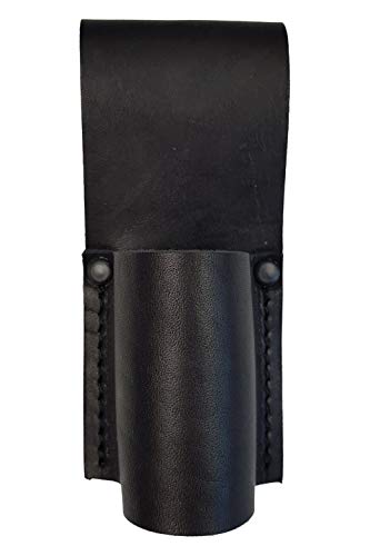 VlaMiTex Porte-Outils Hache Marteau Porte-faucille Porte-marteau Étui pour Lampe de Poche Torche Holster Bâton Matraque Gourdin Ø 30 mm et Ø 40 mm, en Cuir, Noir (M16 - Ø 30 mm)