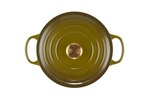 Image of Le Creuset Enameled Cast Iron Signature Round Dutch Oven, 5.5 qt., Olive