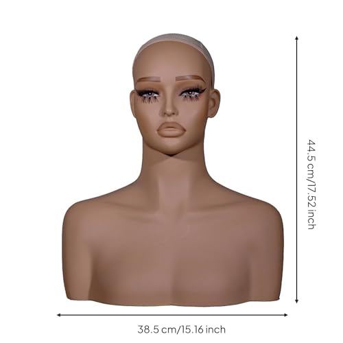 Busto expositor soporte para collares y pendientes con acabados definidos en PVC rígido 7