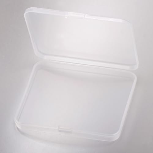 Image of Paialco 3.0 Inches Small Plastic Storage Boxes Flat Rectangle Containers, 6 PCS