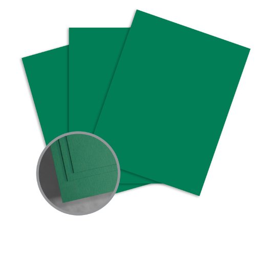 ColorMates Smooth & Silky English Green Card Stock - 8 1/2 x 11 in 90 lb Cover Smooth 25 per Package
