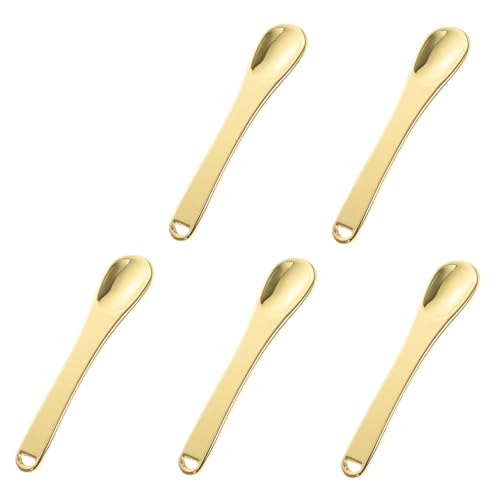 Gogogmee 5 piezas Cucharas de Zinc para Crema Facial y Maquillaje Diseño Práctico para Aplicación Uniforme Antióxido Fáciles de Limpiar y Almacenar para del Maquillaje