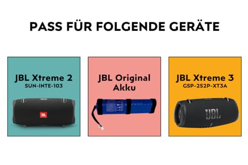 JBL Xtreme 2,3 Original Akku SUN-INTE-103 / GSP-2S2P-XT3A - 5.000 mAh - Battery- Battery JBL Xtreme 2 Akku JBL Xtreme 3 Akku Original JBL Xtreme 2 Battery JBL Xtreme 3 Battery JBL Xtreme 2 Batterie