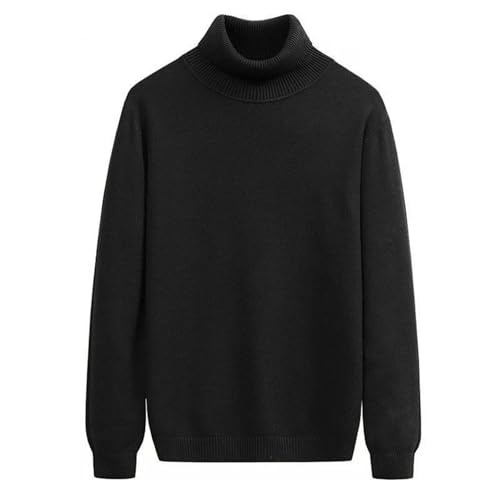 Men's Solid Color Sweater Turtleneck Knitted Casual Pullover Warm Street Soft Top2