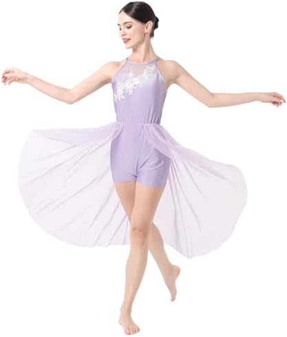 Vestito Da Pattinaggio Artistico Con Girocollo E Maniche Lunghe - Body Per Danza, Ginnastica E Competizione - Foto 11