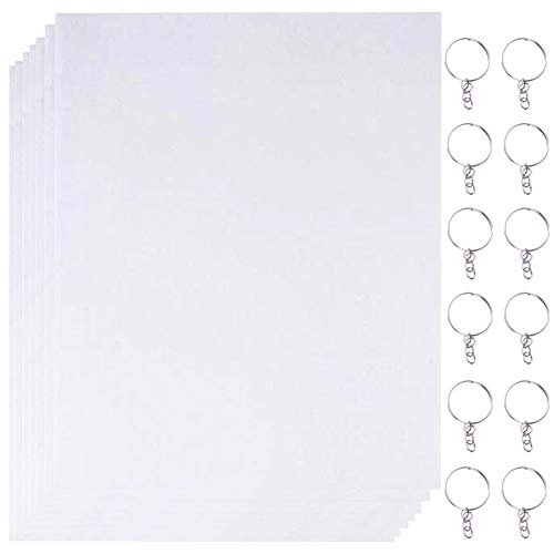 CHEPL 27pcs Transparente mate Shrinky dinks Placas Retráctiles Plastico magico imprimible sin patrón