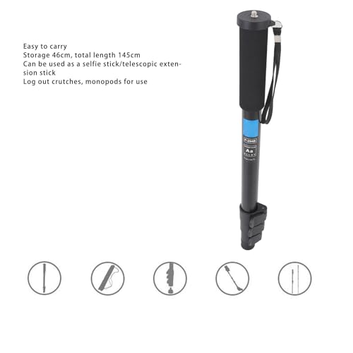 57 Inch Camera Monopod, Heavy Duty Monopod for Mirrorless & DSLR Cameras, Flashlights, Phones, Steady Photography Monopod, Lightweight & Portable