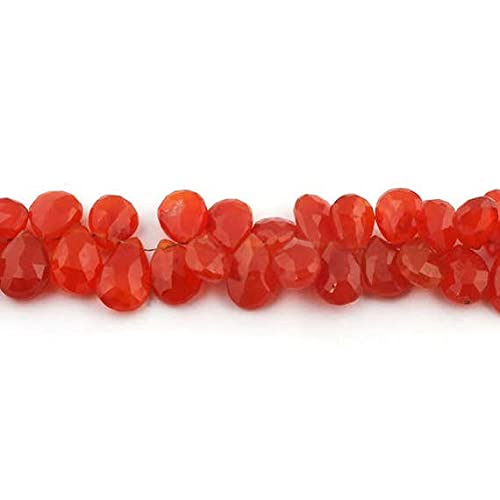 Carnelian Pear Drop Briolettes LKBEADS perles pierres naturelles