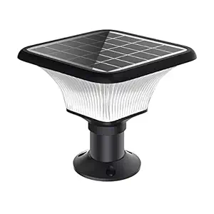 Epyz Solar Pillar Light Outdoor Square Shape with 152LEDs, 8W Monocrystaline Panel, 12,000mah Battery, 3 Type of Lights, Application for Fence, Garden, Wall, Outdoor [ Multicolour ]