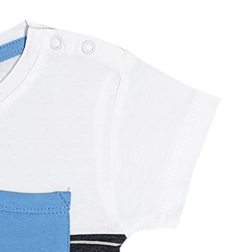 Image of Pack of 6 Baby Boys and Girls 100% Cotton Printed Regular fit Tshirts with Shoulder Poppers (0 to 24 Months)