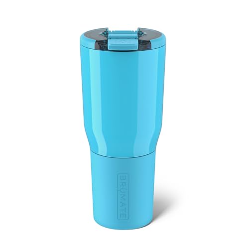 BrüMate Nav 35oz 100% Leak Proof Insulated Travel Tumbler with Magnetic BevLock™ Lid - Double Wall Cup-Holder Friendly Stainless Steel Mug (Electric Blue)