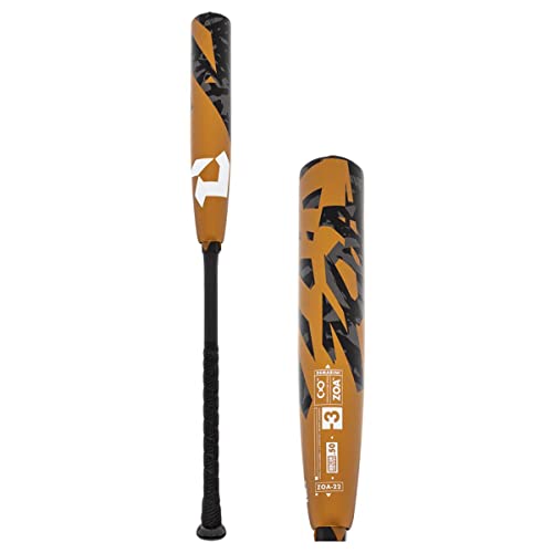 DeMarini 2022 Zoa (-3) BBCOR Baseball Bat - 32'/29 oz, Gold/Black
