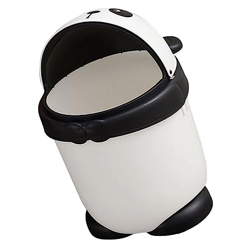OKUMEYR Cute Animal Waste Bin Small Cartoon Panda Trash Can Kawaii Shake Lid for Boys and Girls' Room