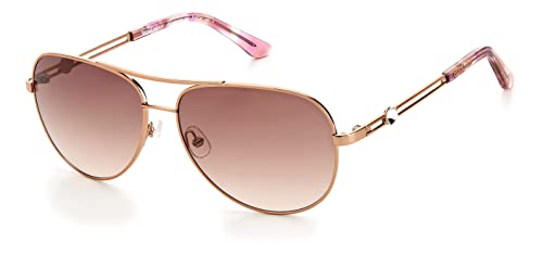 Juicy Couture Women's Female Sunglasses Style JU 616/G/S Aviator, Red Gold/Brown Gradient, 58mm, 14mm