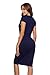 CEASIKERY Women's Business Retro Cocktail Pencil Wear to Work Office Casual Dress Navy