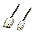 Lindy 41680 0.5m CROMO Slim High Speed HDMI to Micro HDMI Cable with Ethernet