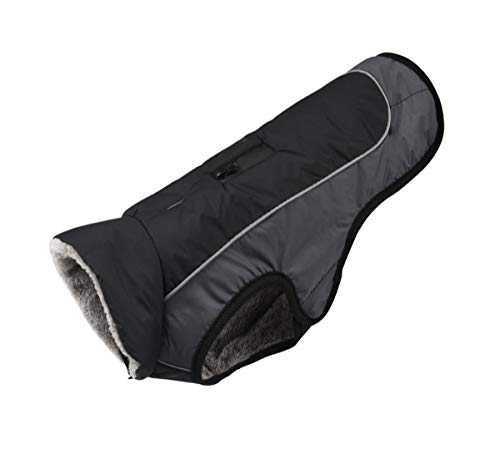CoCogirls Pelzkragen Hundebekleidung Haustierkleidung Herbst und Winter Wasserdicht Hundemantel für große und kleine Hunde (Schwarz, XL) Cover
