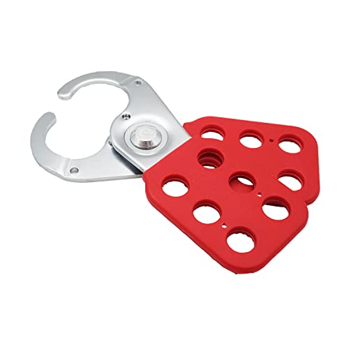 Image of Lock Out Tag Out Hasps for Padlock Lockout Tagout Devices 4 Pack 1 inch Jaw Diameter Loto Safety Steel Hasp