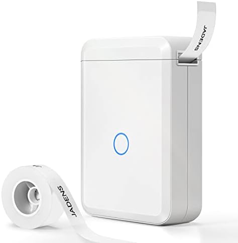 JADENS Label Maker Machine with Tape, D110 Portable Bluetooth Label Printer for Storage, Shipping, Barcode, Mailing, Office, Home, Organizing, Sticker Maker Mini Label Maker with Multiple Templates