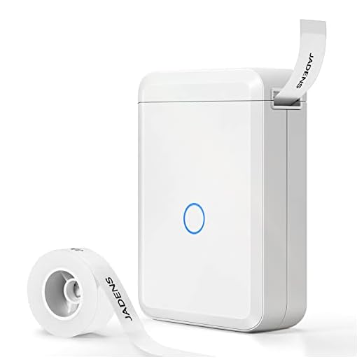 JADENS Label Maker Machine with Tape, D110 Portable Bluetooth Label Printer for Storage, Shipping, Barcode, Mailing, Office, Home, Organizing, Sticker Maker Mini Label Maker with Multiple Templates