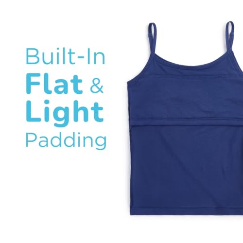 Image of YouGotPlanB Cotton Padded Camisole | Pack of 1 | Ages 8-16 Years | Built-in Light Padding | Full Coverage | Ideal for School