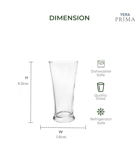 Image of Yera Prima Pink Mocktail /Cocktail Glasses- 350 ml Each -Set of 12 pcs
