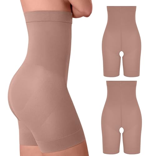 LUPO Kit 2 Short Bermuda Diminui e Modela Empina Bumbum Feminino, 2 Pó de Arroz, G