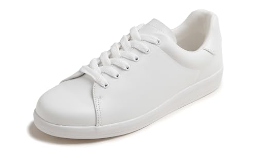 Women's Featured PU Leather Colorful Lace-Up Sneaker