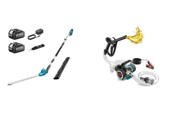 SEESII Pole Hedge Trimmer Cordless + Diesel Transfer Pump 12V