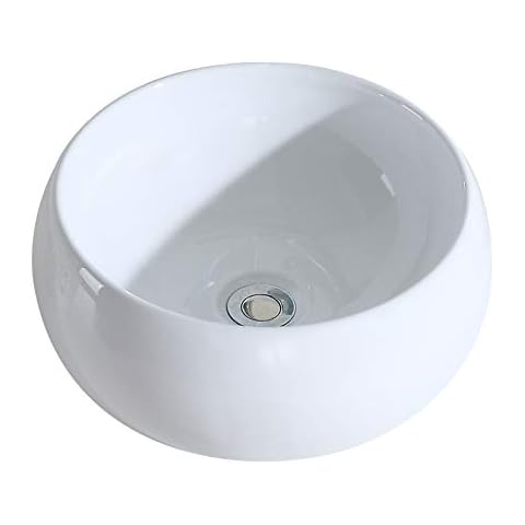 Eridanus Vessel Sink, Series Luciano-02, Countertop Round Wash Basin Sink for Cloakroom Bathroom, 39 X 39 X 16CM Cover