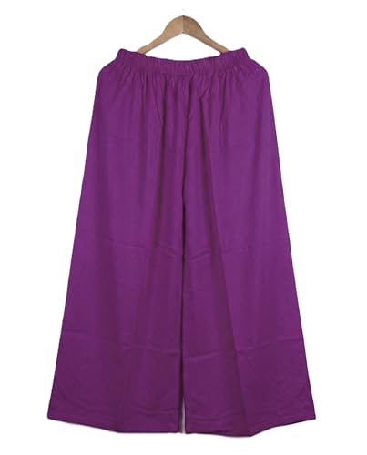 Image of Plaazo Women's Cotton Palazzo | Wide Leg Palazzo for Women | Soft Breathable High Waist Bottom Wear | Comfortable Casual, Office, Travel for Women