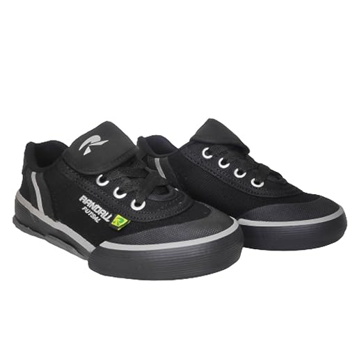 Tenis Ad Masc Futsal, Randall, Adulto Unissex, Preto/Prata, 37