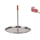 Voarge Edelstahl Grillspieß Grill, Hähnchengestell Bräter, Holzkohle Vertikaler Grillrost Fleischspieß für Truthahn, Spieß für Kebab