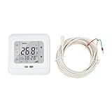 Thermostatregler mit Touchscreen Display für Fußbodenheizung, Duale Temperatursensoren für Raum und Boden, mehrere wöchentliche Betriebsmodi