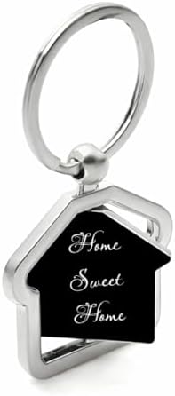 Giftana Metal Home Sweet Home Keychain For Men & Women, House Shape Rotating Key Chain, New House Keyring Housewarming Gifts Key Chain Real Estate Gifts Buying & Selling Keychain (Pack Of 1), Silver