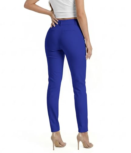 Image of Hybrid & Company Women's Work Chino Pants | Super comfy stretch fabric, flat front design, tailored fit, suitable for office, work, casual wear, and everyday comfort