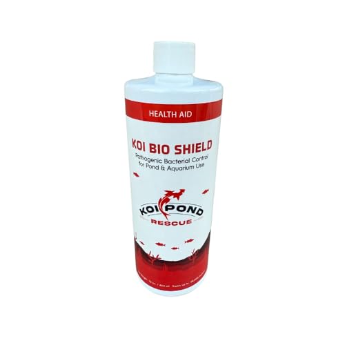 KOI BIO Shield (16 Ounce) Pathogenic Bacterial Control for Pond & Aquarium, Koi, Marine, and...