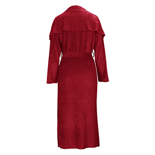 Borgonha 2023 Roupas Moda Veludo Longo Ajuste Solto Duas Peças Cardigan Conjunto para Meninas Outono