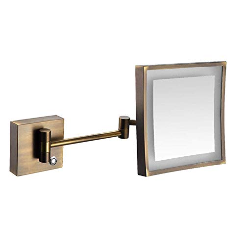 Miroir de maquillage mural grossissement 3X éclairé LED 8 pouces avec bras extensible 4,3 rotatif - 2