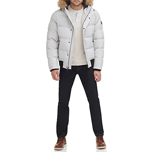 Image of Tommy Hilfiger Men's Arctic Cloth Quilted Snorkel Bomber Jacket (Standard and Big & Tall)