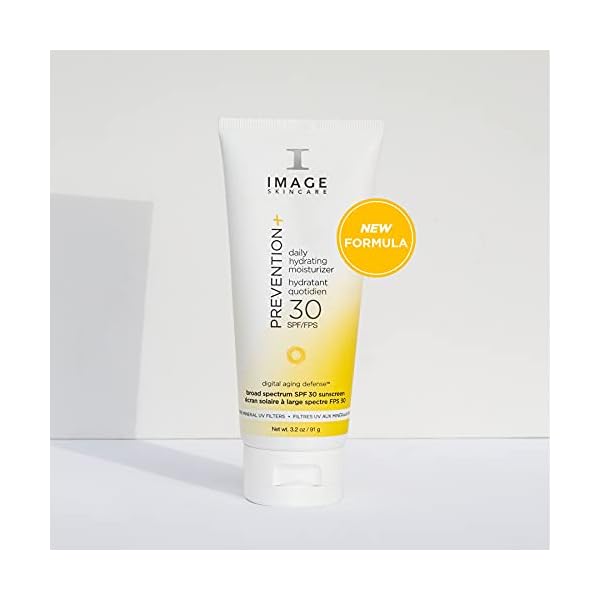 IMAGE Skincare, Prevention+ Daily Hydrating Moisturizer SPF 30, Zinc Oxide Face Sunscreen Lotion with Sheer Finish, 3.2…