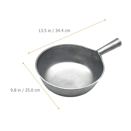 Cucharón de aluminio de mango corto para servir alimentos sin derrames 3